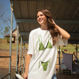 Green Paisley Bikini Tee
