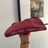 Crimson Loves Jesus + America Tee