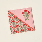 Everblooming Dusty Rose Fabric Corner Bookmark