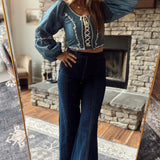 Bound By Blue Puff Sleeve Top