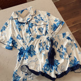 Blossom Short Sleeve Ruffle Pajama Set