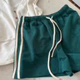 Hunter Green Side Stripe Shorts