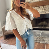 Ivory Presley Tie Top