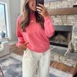 Taffy Pink Wrenlee Crewneck