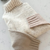 Brynn Mauve/Olive Brushed Yarn Turtle Neck Pullover