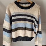 Charcoal Natural Striped Sweater