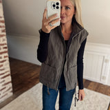 Charcoal Mara Puffer Vest