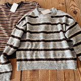 Heather Gray & Brown Mysa Sweater