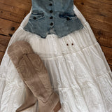 Off White Forever Flowy Maxi Skirt