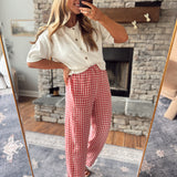 Red Gingham Bree Pants