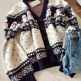 Ivory Flurries & Frost Cardigan
