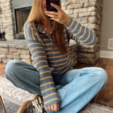 Dusty Sunsets Striped Cardigan