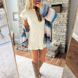 Cream Fifth Avenue Mini Dress