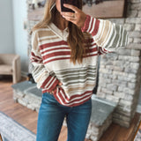The Afterglow Striped Oversized Sweater