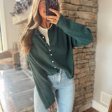 Hunter Green Ease Cardigan