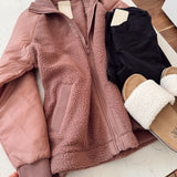 Rose Taupe Aero Bomber Jacket