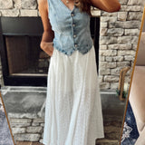 Izzy Ivory Eyelet Maxi Skirt