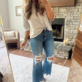 Mica Millennim Blue 90s Vintage Flare Denim
