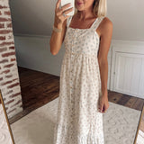 Cream Dasha Floral Midi Dress