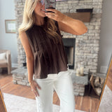 Brown Polished Perfection Tank Top