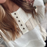 Cutie In Cream Knit Round Neck Thermal