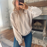 Dark Taupe Ophelia Crewneck