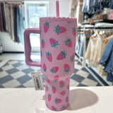 Berry Pink Strawberry 38oz Tumbler