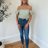 Feeling Fresh Floral Cropped Corset Top