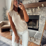Natural Crochet Knit Top