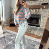 Mica Acid Sky HR Straight Crop Denim