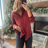Maroon Kathryn Button-Up