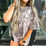 BIRDIE Dark Camo Oversized Tee
