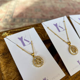 Crystal Initial Necklace