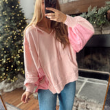 Ballet Pink Colorblock Hoodie