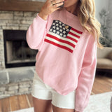 Pink Old Glory Oversized Sweater