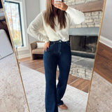 Mica Indigo Dye Blue Straight Loose Denim