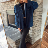 Navy Jam Session Fleece Shacket