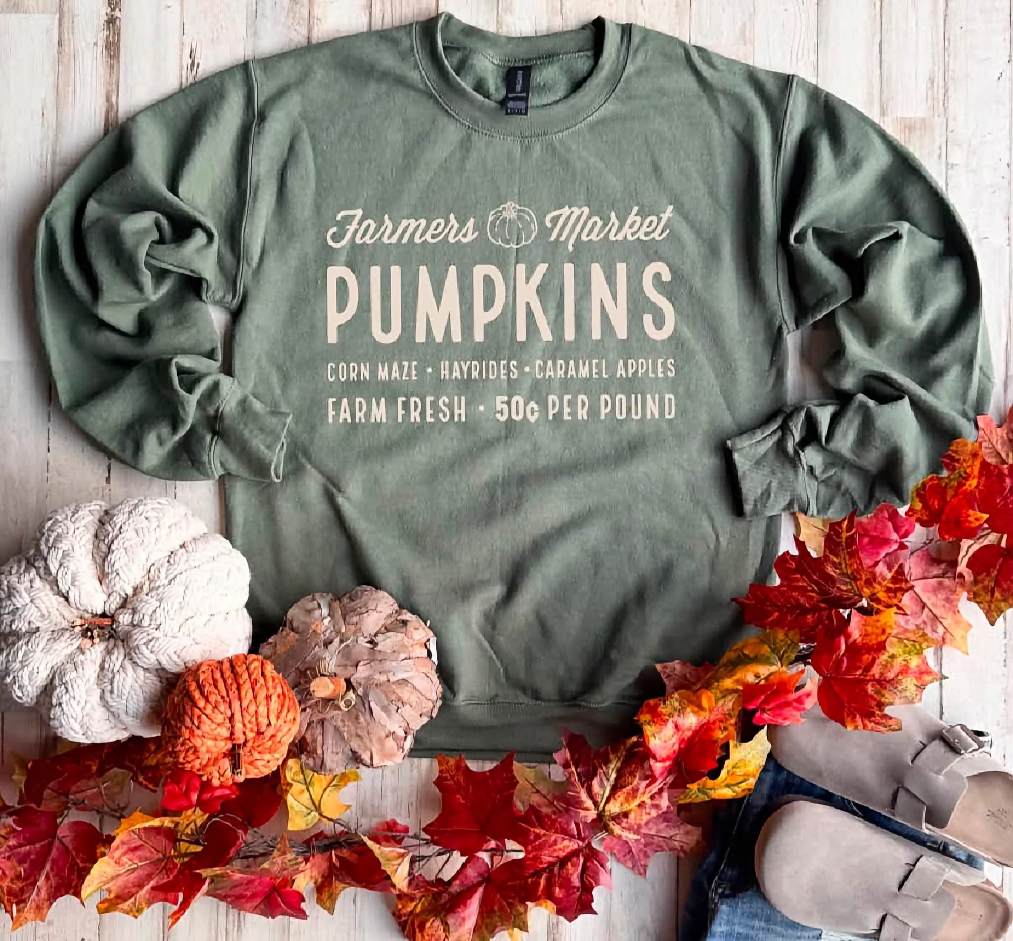 Green Farmers Market Pumpkin Crew Preorder