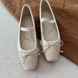 Beige Woven Logan Ballet Flat