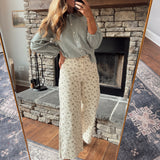 Cream Vintage Flora Denim Pants