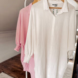 Breeze By Ivory Textured Shirt Dress