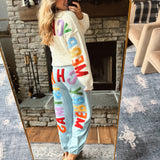 Sky Blue Jingle Lounge Sweatpants