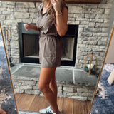 Hooded Brown Adventure Romper