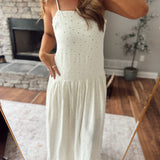 Oatmeal Lucky Dot Maxi Dress