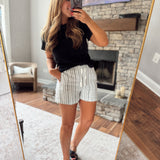 Oatmeal Striped Amour Shorts