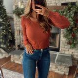 In The Cards Rosewood Crochet Top