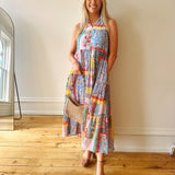 Mixed Signals Pink Patterned Midi