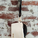 Olive/Off White Dolly Dual Pouch Wristlet IN STORE