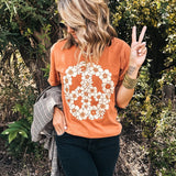 Peace Floral Tee IN STOCK