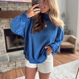 Royal Calista Mock Neck Sweatshirt